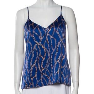 L'AGENCE Navy Chain Pattern Cami
